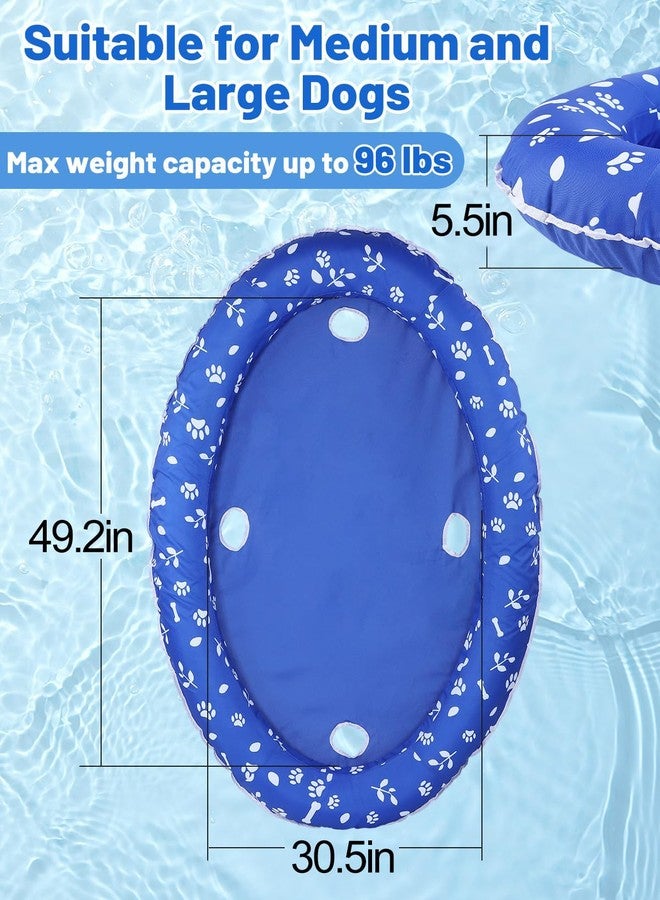 Apipi Upgraded Tear-Resistant Large Dog Pool Float - 30" x 49" Stable Support Inflatable Dogs Floats, Scratch-Proof Oxford Summer Floatie Raft Pool Toy for Dogs up to 96lbs - Image 3
