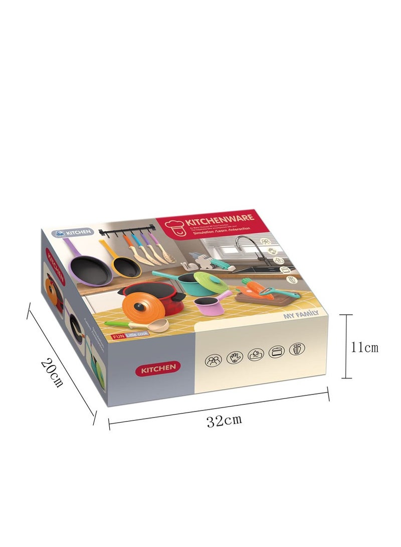 general Pretend to play toys, cute play toys kitchen simulation boys and girls cut the pot and pan - Image 4