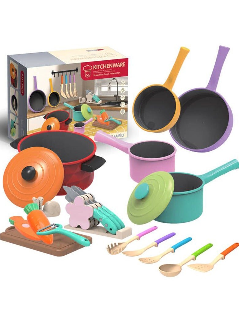 general Pretend to play toys, cute play toys kitchen simulation boys and girls cut the pot and pan - Image 1
