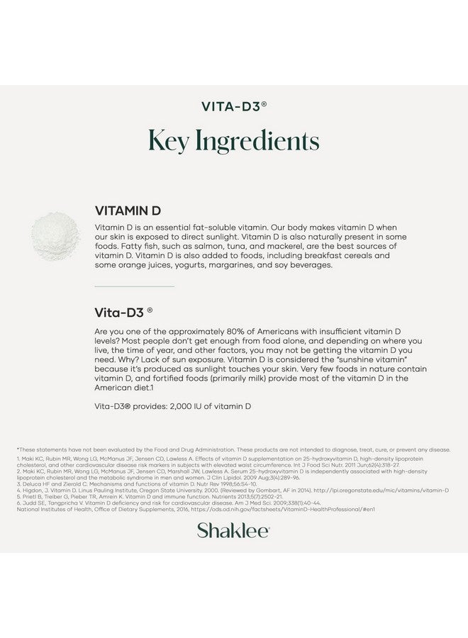 Shaklee - Vita-D3® 2,000 IU - High-Potency Vitamin D3 for Bone, Heart, and Immune Health | Vitamin D, Enhance Calcium Absorption and Overall Wellness | 1 Tablet Daily - 90 Tablets - Image 4
