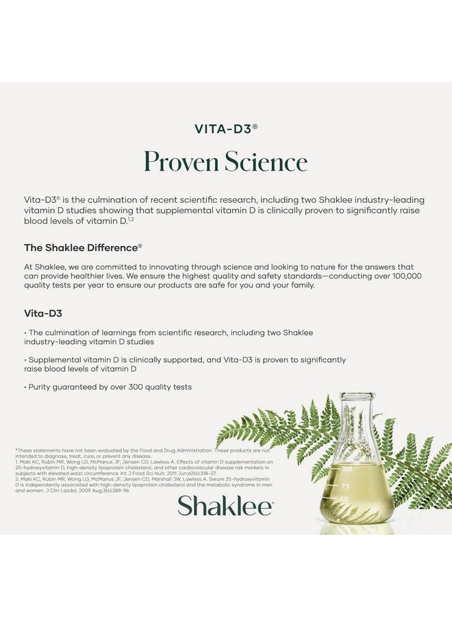 Shaklee - Vita-D3® 2,000 IU - High-Potency Vitamin D3 for Bone, Heart, and Immune Health | Vitamin D, Enhance Calcium Absorption and Overall Wellness | 1 Tablet Daily - 90 Tablets - Image 5