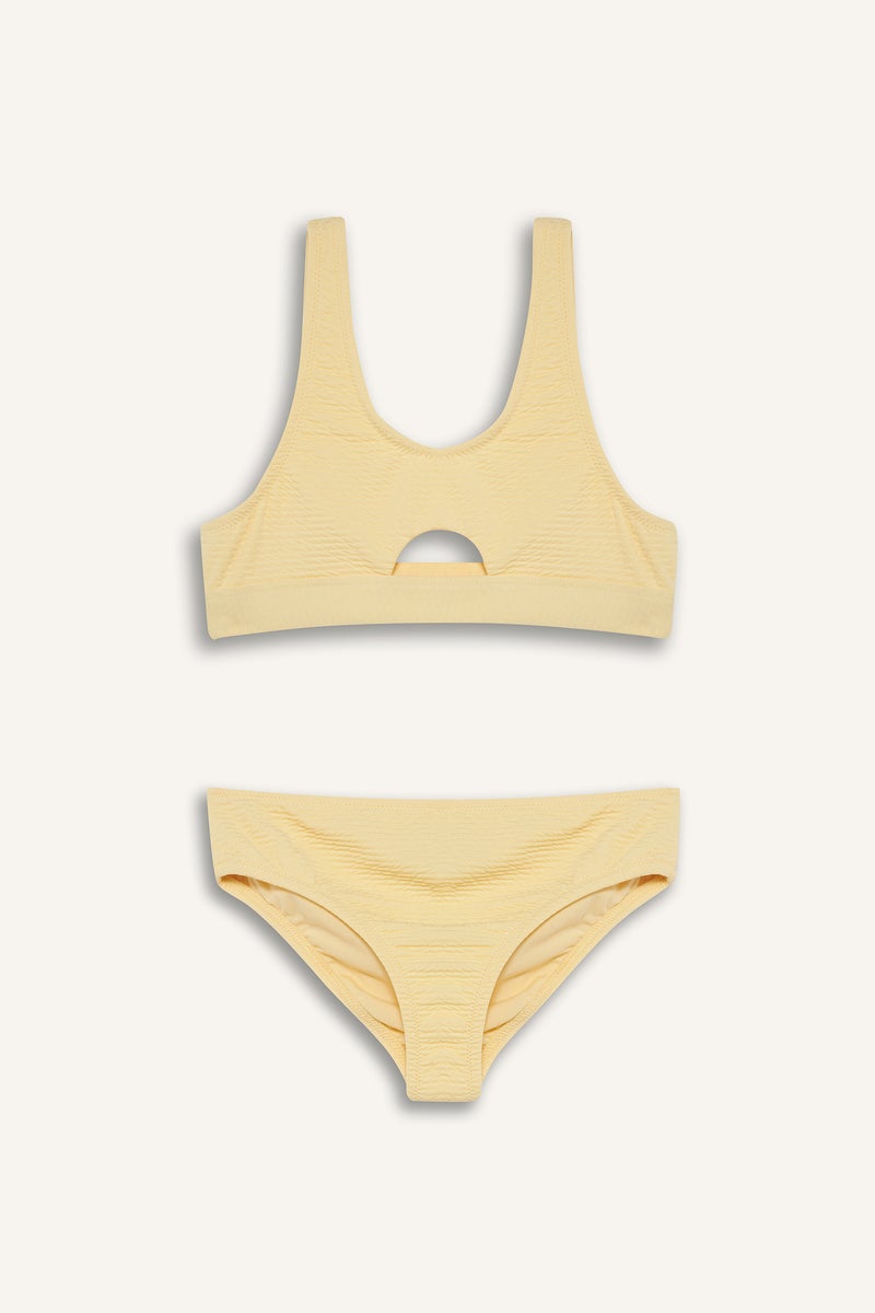 DeFacto Yellow Girl Girl 2 Piece Bikini Set Casual - Image 1