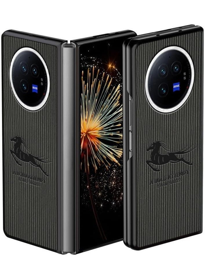 general Vivo X Fold 3 Case,Vertical Stripes Cloth Pattern Phone Case, Shockproof, Drop-Proof and Anti-Fingerprint Phone Case for Vivo X Fold 3 - Image 1