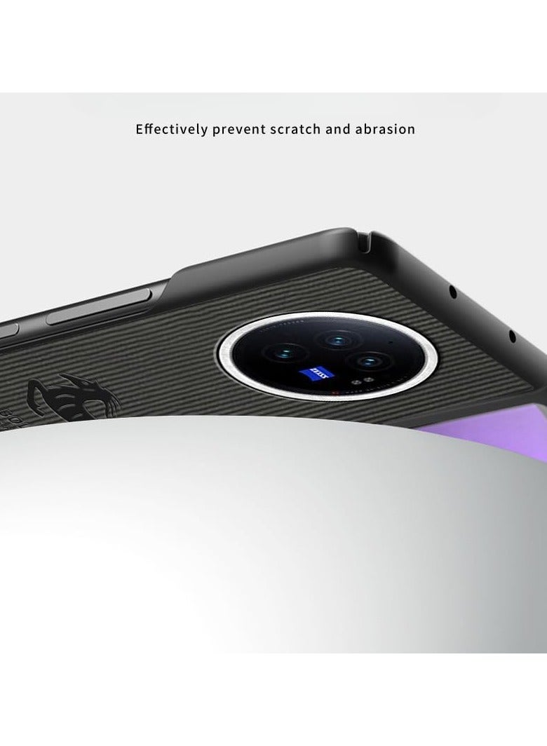 general Vivo X Fold 3 Case,Vertical Stripes Cloth Pattern Phone Case, Shockproof, Drop-Proof and Anti-Fingerprint Phone Case for Vivo X Fold 3 - Image 2