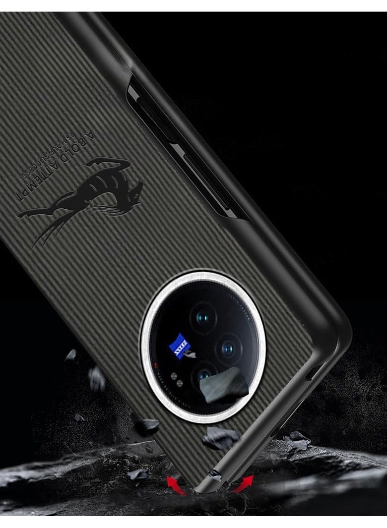 general Vivo X Fold 3 Case,Vertical Stripes Cloth Pattern Phone Case, Shockproof, Drop-Proof and Anti-Fingerprint Phone Case for Vivo X Fold 3 - Image 5