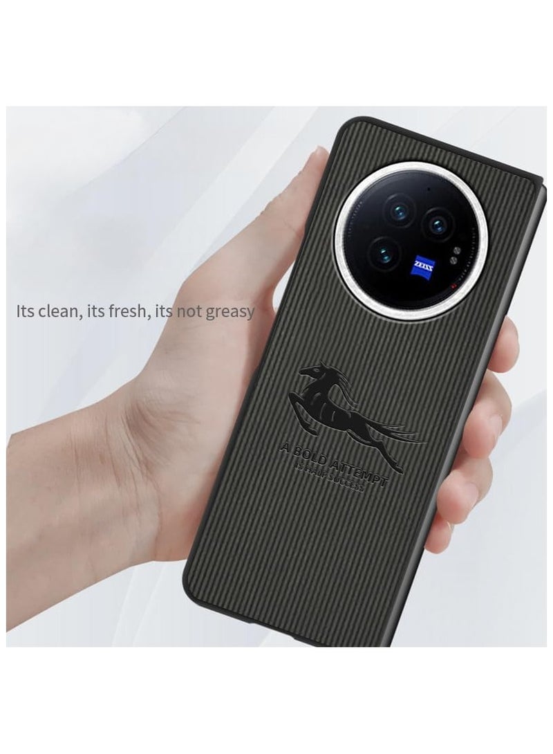 general Vivo X Fold 3 Case,Vertical Stripes Cloth Pattern Phone Case, Shockproof, Drop-Proof and Anti-Fingerprint Phone Case for Vivo X Fold 3 - Image 4