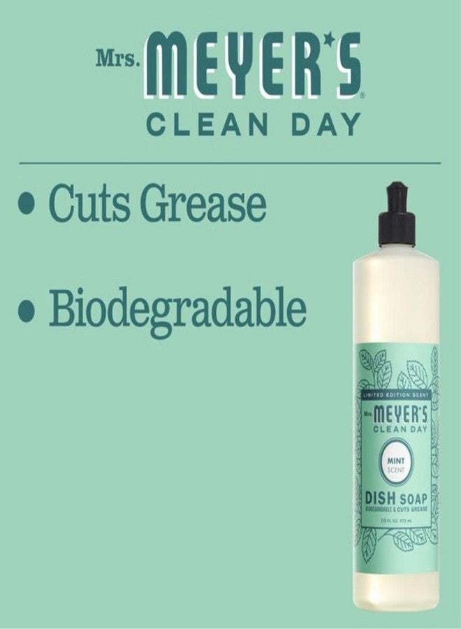 MRS. MEYER'S CLEAN DAY Liquid Dish Soap, Biodegradable Formula, Mint, 16 fl. Oz - Image 2