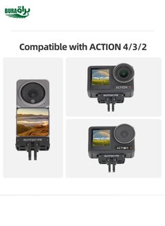 BURAQ Sunnylife AD691 Magnetic Adapter Mount for DJI Action 2 / Osmo Action 3 / 4 (Black)  - Image 3