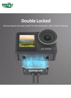 BURAQ Sunnylife AD691 Magnetic Adapter Mount for DJI Action 2 / Osmo Action 3 / 4 (Black)  - Image 5