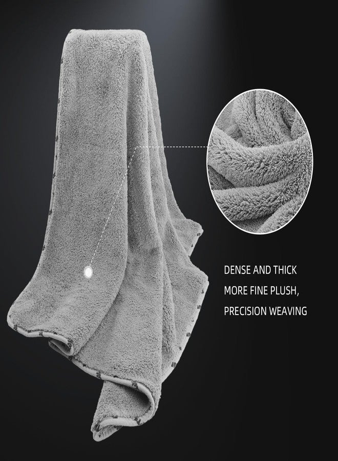 SPTA Car Microfiber Towels Woolly Mammoth Large, Super Absorbent and Soft Microfiber Towels for Cars, Gray (26.4 x 38.2 inch) -MT035 - Image 4