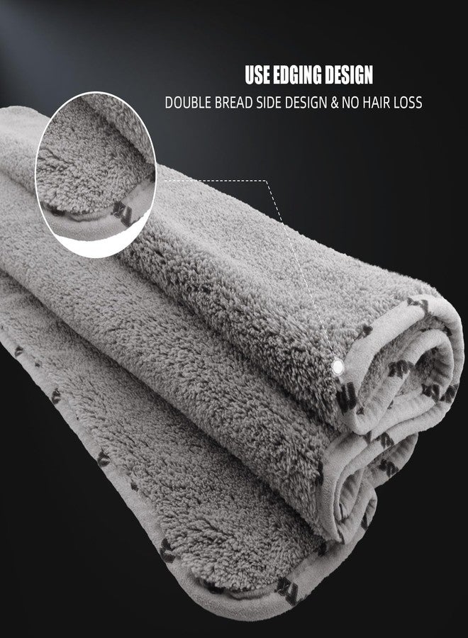 SPTA Car Microfiber Towels Woolly Mammoth Large, Super Absorbent and Soft Microfiber Towels for Cars, Gray (26.4 x 38.2 inch) -MT035 - Image 2