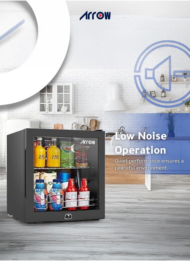 Arrow - 50 Liters Display Cooling Cabinet Refrigerator, 1.7 Cu.f-RO-60SCH - Image 1