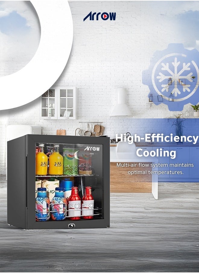 Arrow - 50 Liters Display Cooling Cabinet Refrigerator, 1.7 Cu.f-RO-60SCH - Image 1