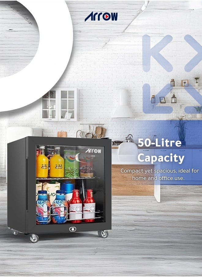 Arrow - 50 Liters Display Cooling Cabinet Refrigerator, 1.7 Cu.f-RO-60SCH - Image 1