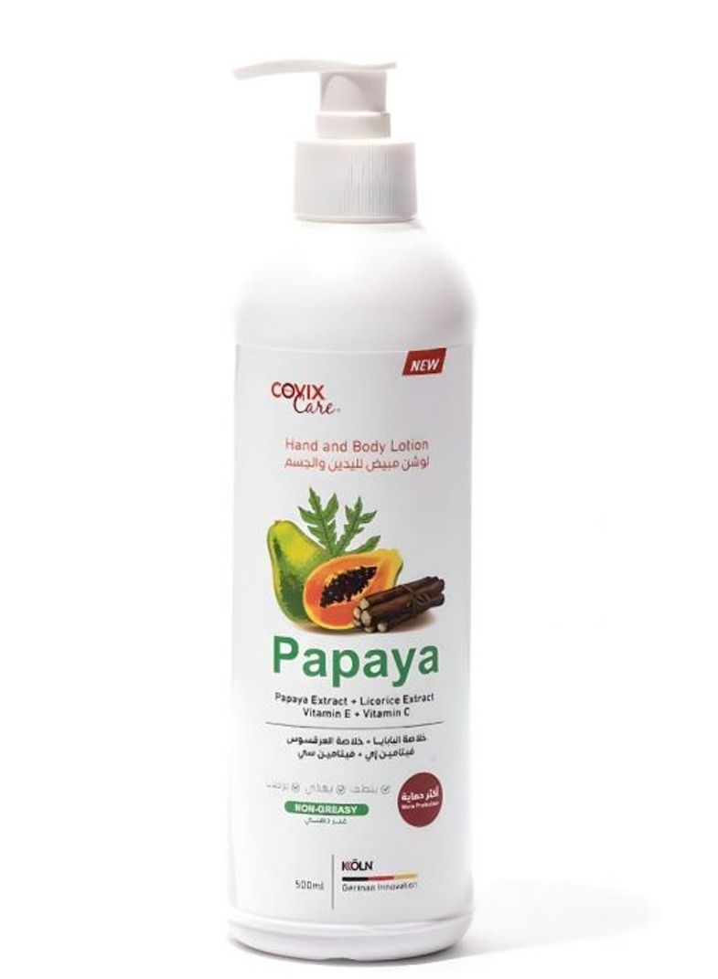 covix care Hand and Body Lotion Papaya 500 ml - Image 1