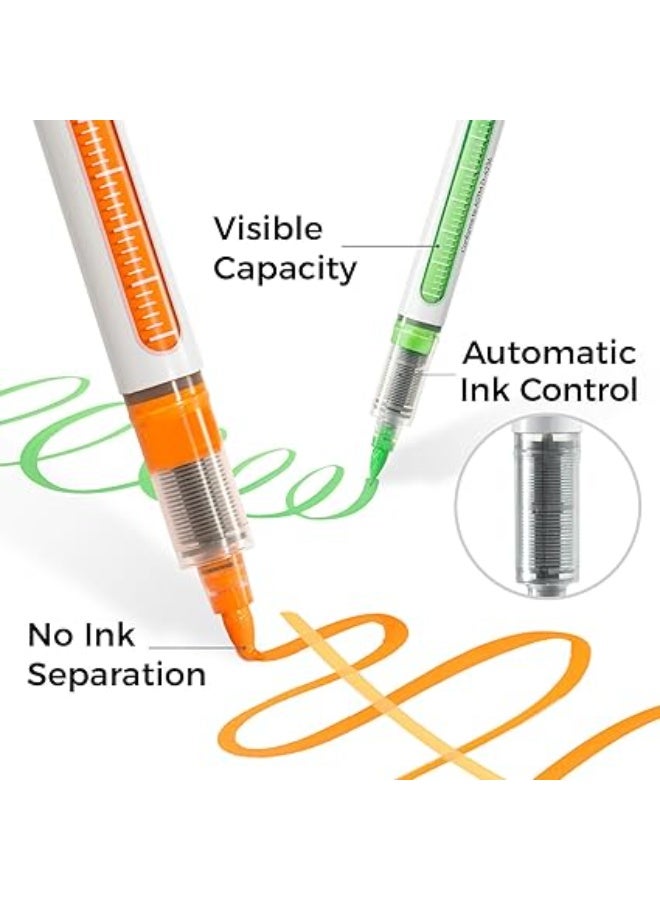 أوهوهو أقلام طلاء أكريليك اوهوهو 24 لونًا: أقلام ماركر أكريليك برؤوس فرشاة 1.5 ملم، أقلام طلاء عالية التعتيم مقاومة للماء ومقاومة للضوء لطلاء الصخور وبيض عيد القيامة والخشب والزجاج والسيراميك والقماش - Image 2