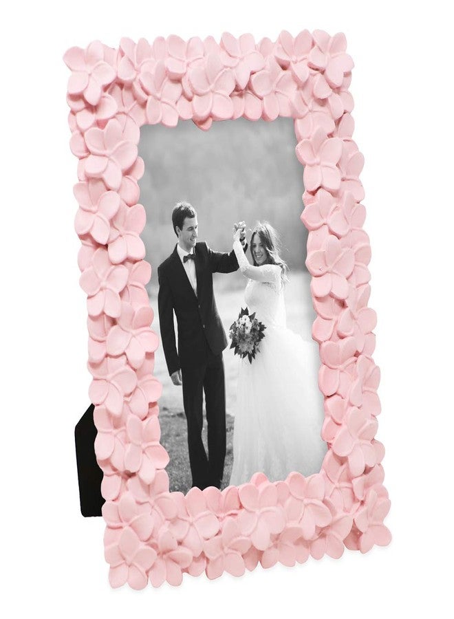 لورا أشلي إطار صور من الراتنج المصنوع يدويًا من لورا آشلي، مقاس 4x6، مزين بنقوش زهور وردية، مع حامل وخطاف للعرض على الطاولة أو الحائط، تصميم زهري زخرفي، ديكور منزلي، معرض صور، فن، والمزيد (4x6، وردي) - Image 5