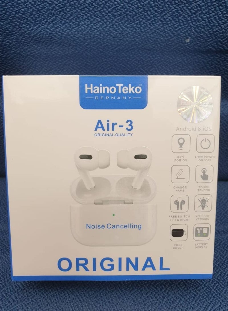 سماعات أير-3 اللاسلكية داخل الأذن بلوتوث لأجهزة آيفون وأندرويد باللون الأبيض - Image 5