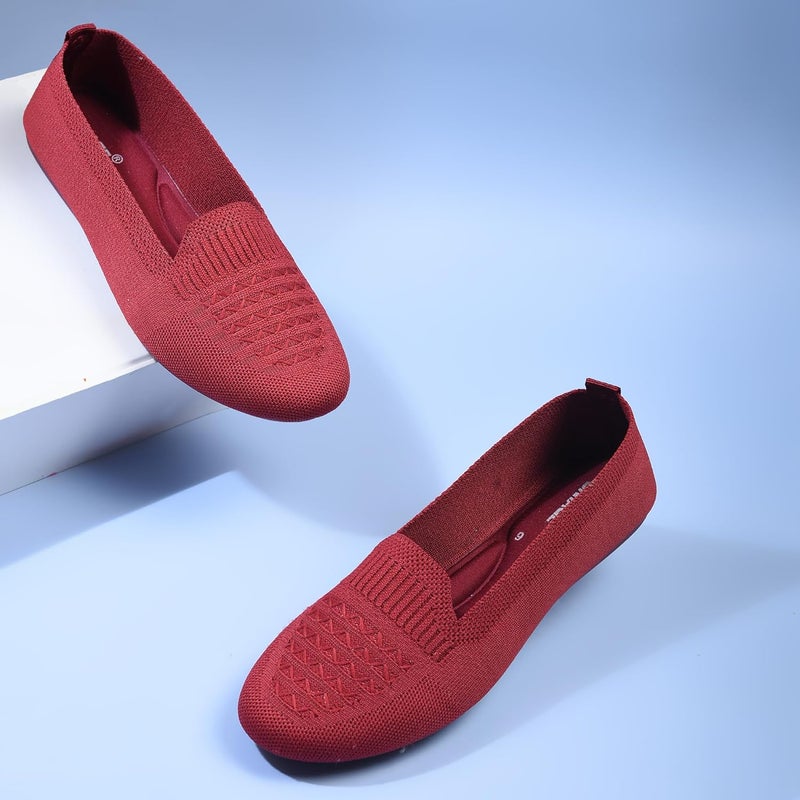 UNIAGE Soft and Comfortable Bottom Flat Heel Ballet Belly No Heel Flats for Women - Image 5