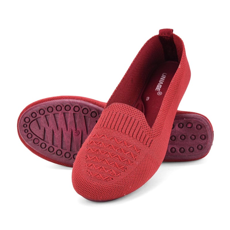 UNIAGE Soft and Comfortable Bottom Flat Heel Ballet Belly No Heel Flats for Women - Image 4
