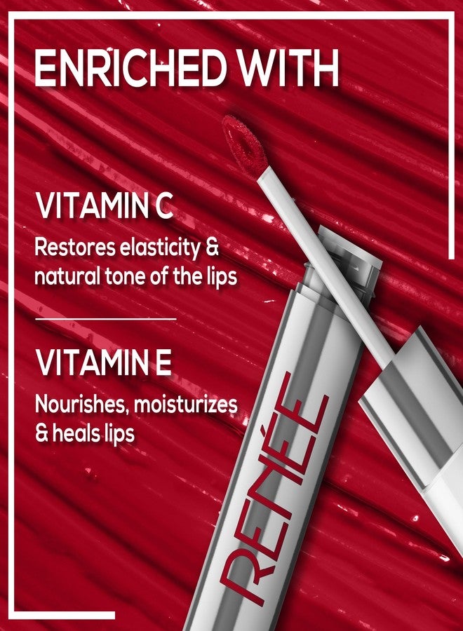 RENEE Gloss Stay Transfer-Proof Liquid Lip Color - Rosalia 3.5ml, Rich Intense Payoff High Pigment Super Glossy Finish, Waterproof, Smudge-proof, Lasts Up To 12 Hours, Enriched with Vitamin E & C - Image 2