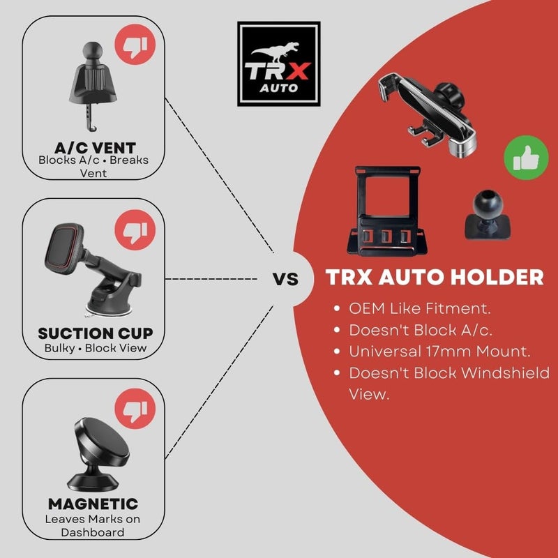 TRX AUTO Phone Holder Mount With Gravity Phone Holder For Toyota Corolla & Corolla Cross 2019 To 2023 | Toyota Corolla Car Accessories | Corolla Mobile Phone Holder - Image 3
