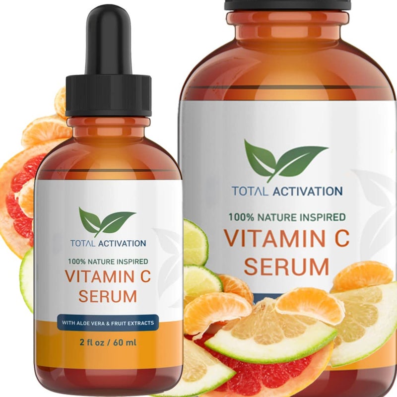 Vitamin C Serum with Aloe Vera  Vitamin E AntiOxidant Anti Wrinkle Anti Aging Skin Nourishment Day and Night Boost Collagen Production Fine Lines Soothing Hydration 2oz
