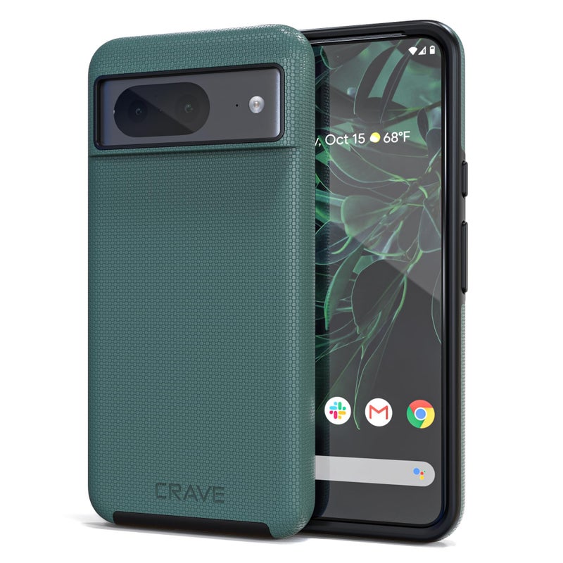 Crave for Google Pixel 8 Case, Shockproof Protection Dual Layer Case for Google Pixel 8 (6.2 inch) - Forest Green - Image 1