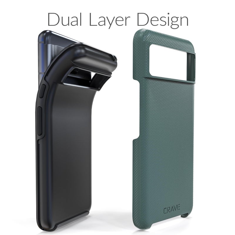Crave for Google Pixel 8 Case, Shockproof Protection Dual Layer Case for Google Pixel 8 (6.2 inch) - Forest Green - Image 4