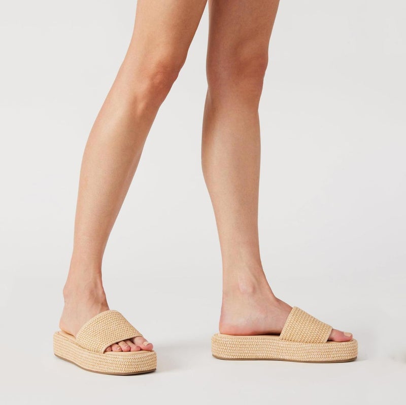 EQAUDES Platform Wedge Espadrille Sandals for Women Summer Beach Outdoor Straw Raffia Comfortable Brown Vacation Sanda for Women - Image 5