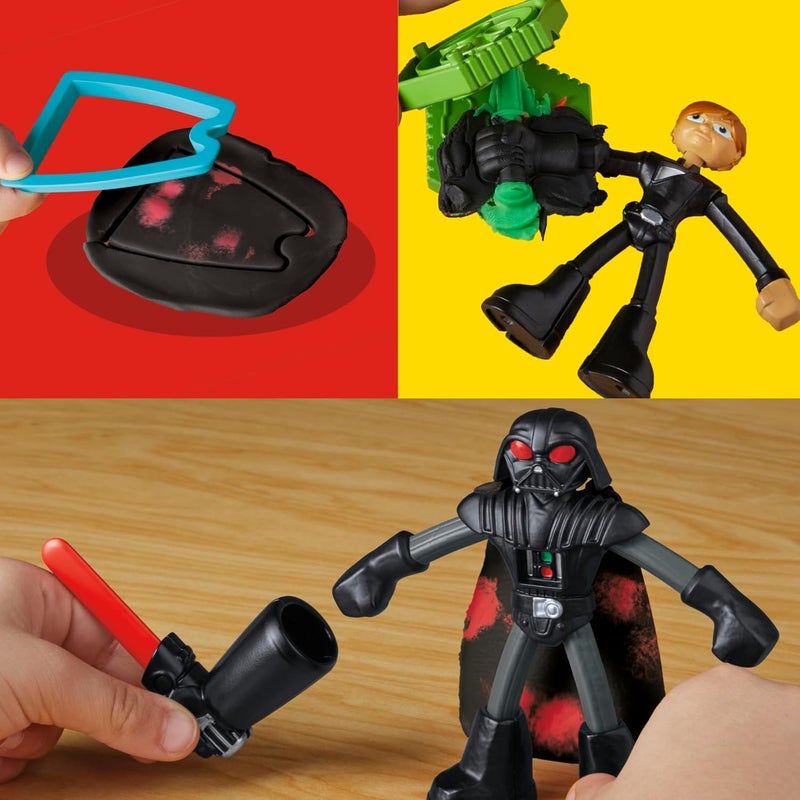 Play-Doh Star Wars Squish & Slice Lightsabers Playset with Luke Skywalker & Darth Vader Figures - Image 4