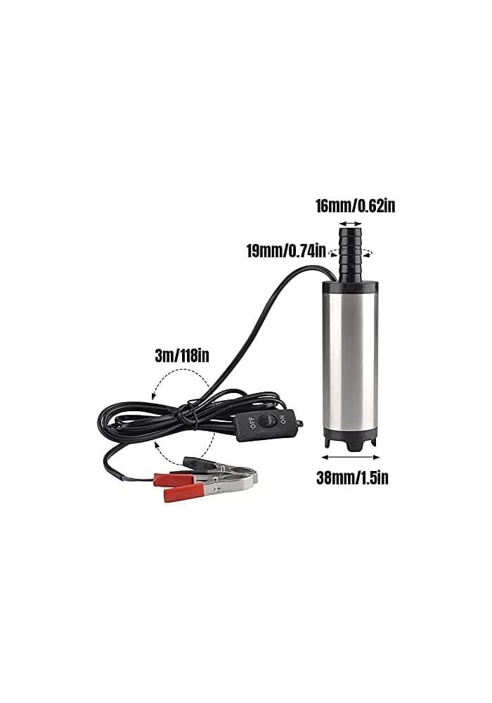 AQ AQSON AQSON Mini Electric Oil Diesel Fuel Transfer Pump 12V DC with Filter Screen - Image 2