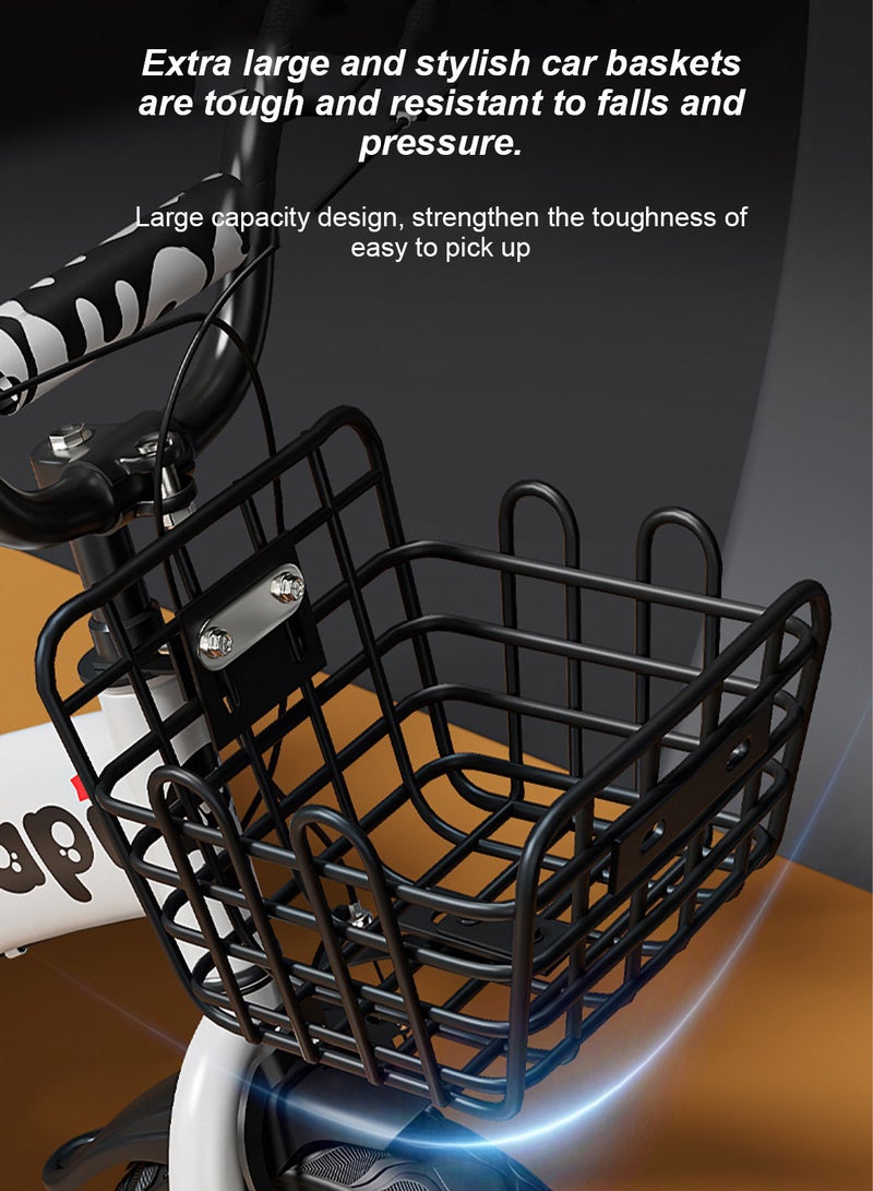 ما بيبي دراجة الأطفال الفولاذية عالية الكربون مع سلة 12-20 بوصة مع عجلة مساعدة وامضة للطلاب دراجة للأطفال 2-8 سنوات - Image 5