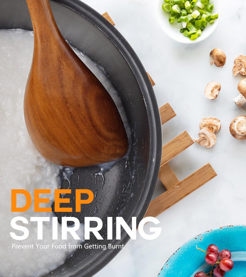 ICSTI Wooden Spoons for Cooking, Natural Premium Teak Wood Corner Spoon, Good Grip Large Wooden Spoons and Wooden Spatula, Heat Resistant Wooden Cooking Utensils for Nonstick Cookware Cooking Gifts - Image 3