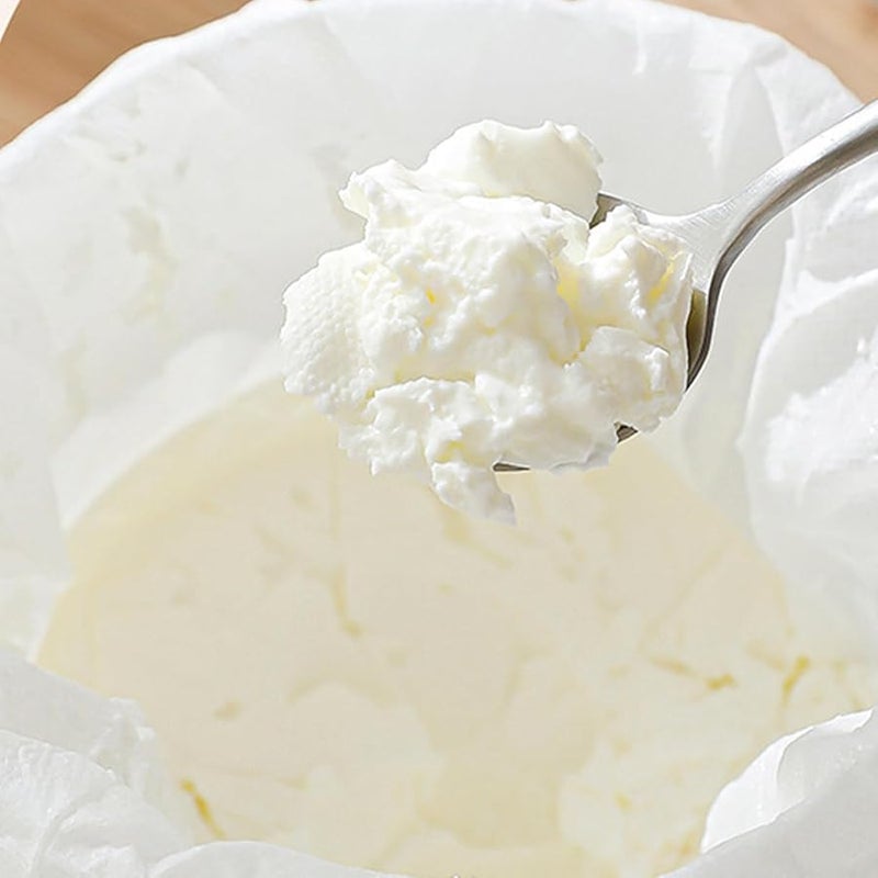 Beige Yogurt Maker Machine with Fine Mesh Strainer for Homemade Cheese and Juice - Image 3