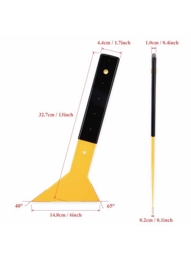 Ehdis Window Tint Squeegee Long Handle Scraper Tool Triangle Slim Foot Tinting Squeegee Windshield Snow Frost Ice Removal Tool for Cars Trucks Window Film Installation Applicator Tool - Image 5