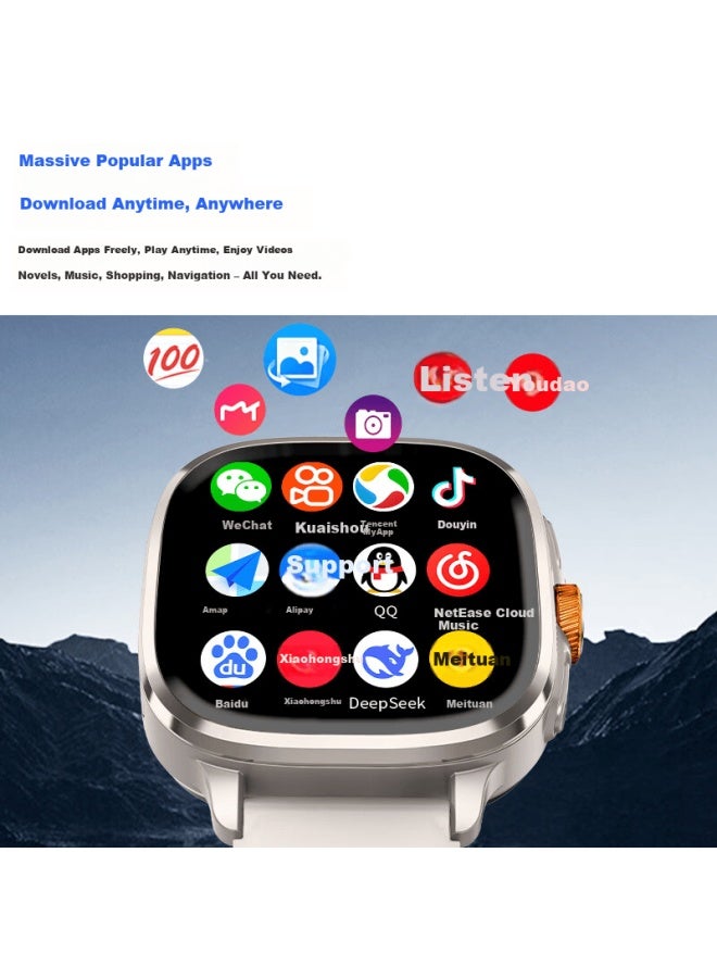 Soaiy Slx088 Smart Phone Watch Large Screen Gps 5g Sim Card Full Network High School Adult Rotatable Camera Waterproof Nfc Heart Rate Blood Oxygen Gold - Image 4