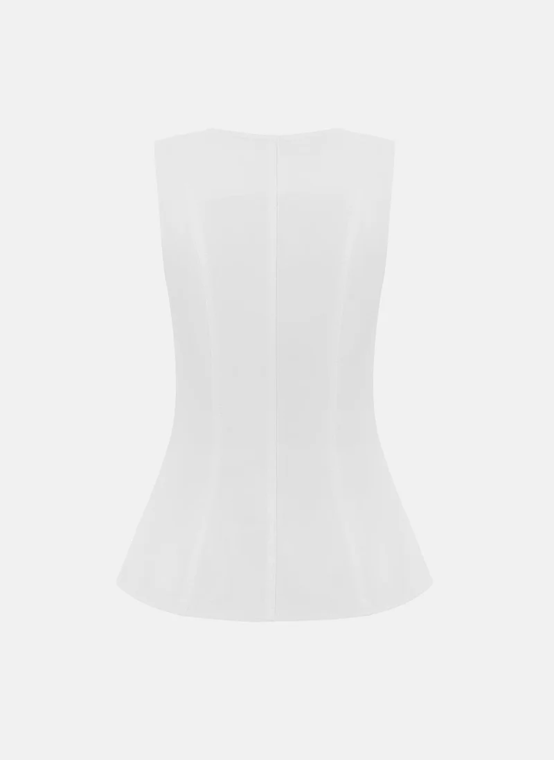 Lichi  Fitted top with accent buttons for Women | Best Price UAE