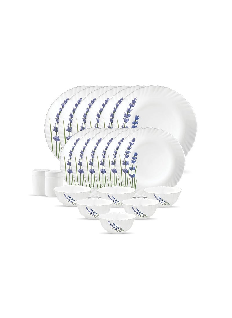 La Opala La Opala, Novo Collection, Opal Glass Dinner Set 20 pcs, English Lavender, White  - Image 1