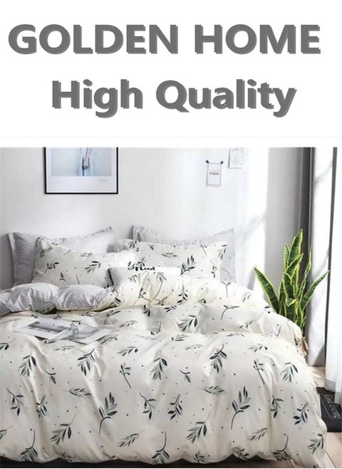 6 Piece King/Queen/Single size, duvet cover set. set includes 1 Comforter Cover, 1 Fitted Bedsheet, 4Pillowcases