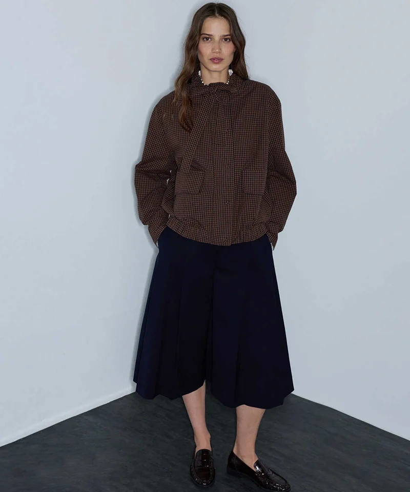 ايبيكيول Plaid Bomber Coat