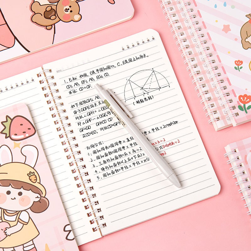 Cute Cartoon A5 Coil Book Student Learning Supplies Office Stationery Notepad High Color Notebook - Image 5