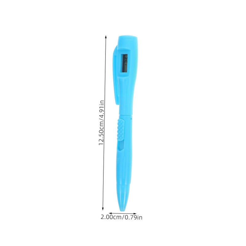 6 Pcs Ballpoint Watch Pen with Digital Timer Sturdy Plastic Design for Students Professionals - Image 3