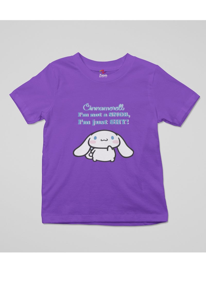 ZOOM Cinnamoroll Cotton T-Shirt Featuring Iconic Character Design