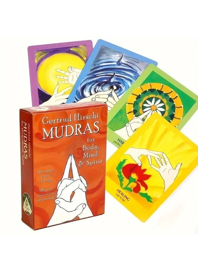NIBEMINENT 1 Box of 68 Cards Mudras For Body Mind And Spirit, Beginner Tarot Card Set For Practice Cards Tarot Oracle Card Deck - Image 1