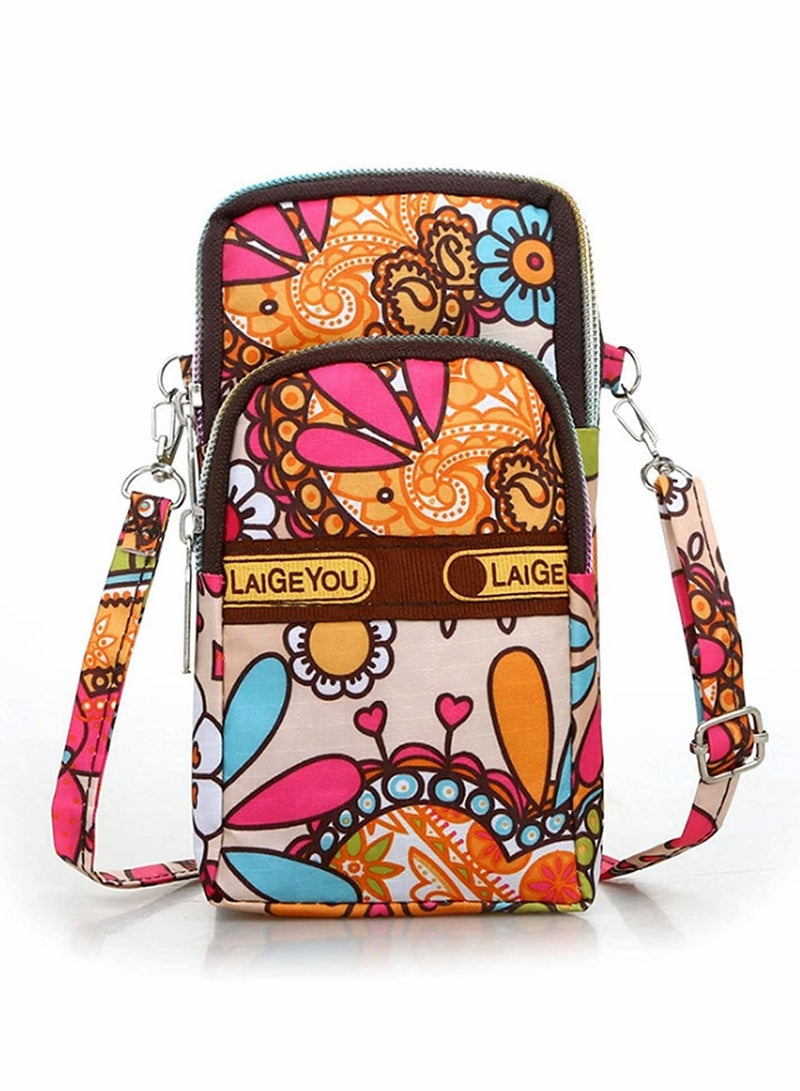 Excefore Small Canvas Cell Phone Purse Wallet Cute but Roomy Casual Shoulder Bag Crossbody Bag for Women  - Image 1