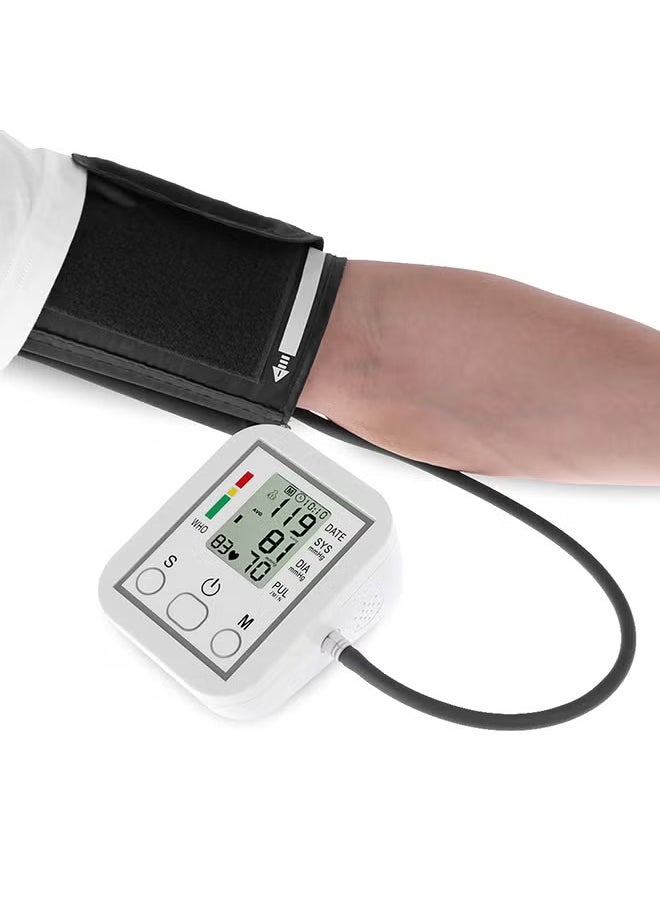 Electronic Blood Pressure Monitor – Accurate & Reliable BP Measurement | LCD Display, Portable & Easy-to-Use Home Healthcare Device for Monitoring Blood Pressure, Adjustable Cuff, Automatic Detection