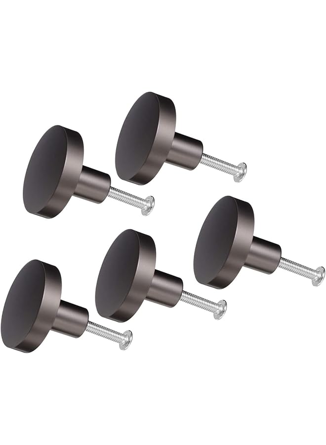 The Bros 5pcs European Round Dresser Knobs Drawer Pulls Handles Cabinet Door Knob Handles for Christmas Home Party Kitchen Supplies Black - Image 1