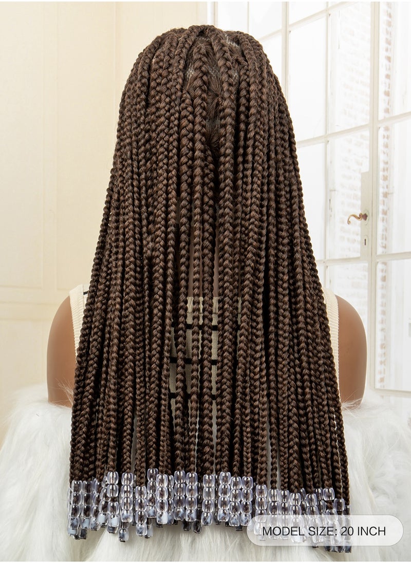 MISHELL - MISHELL Synthetic Braid WigTransparent HD Full Lace Braided Wig With Baby Hair For Women - Image 1
