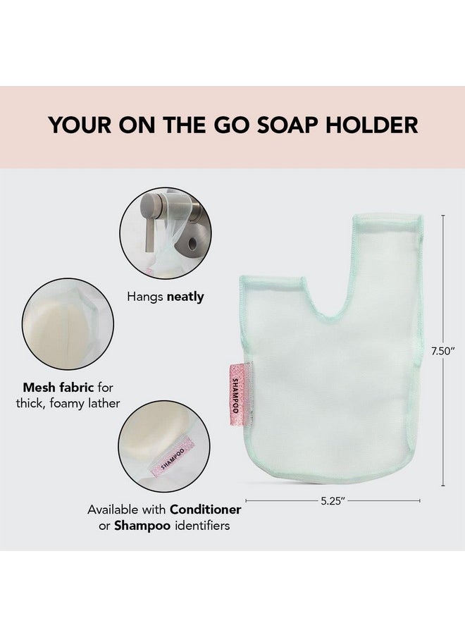 Kitsch - Kitsch Bar Soap Saver Bag - Recycled Mesh Beauty Bar Soap Pouch for Body Wash, Conditioner & Shampoo Bars, Soap Savers Holder to Preserve Bar Soap, Eco-Friendly, Patented Soap Bag - Mint - Image 1